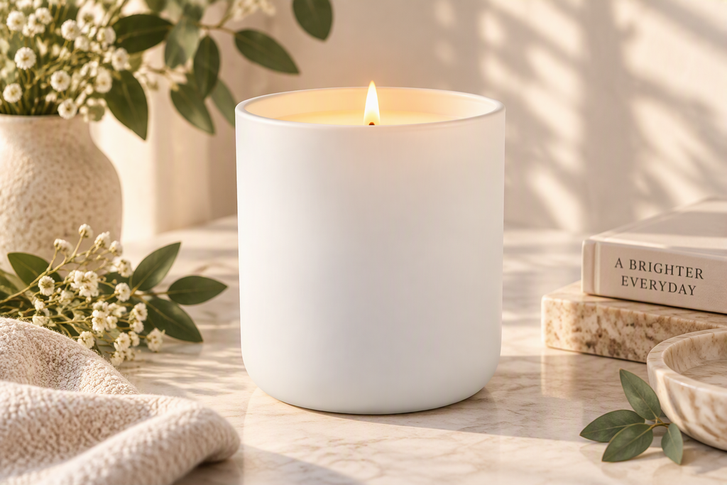 Large Matte White Candle — 300g