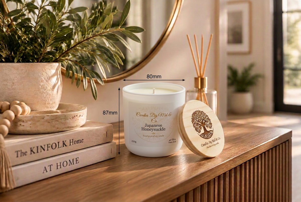Medium candle revision guided by the real jar dimensions and comparison photos